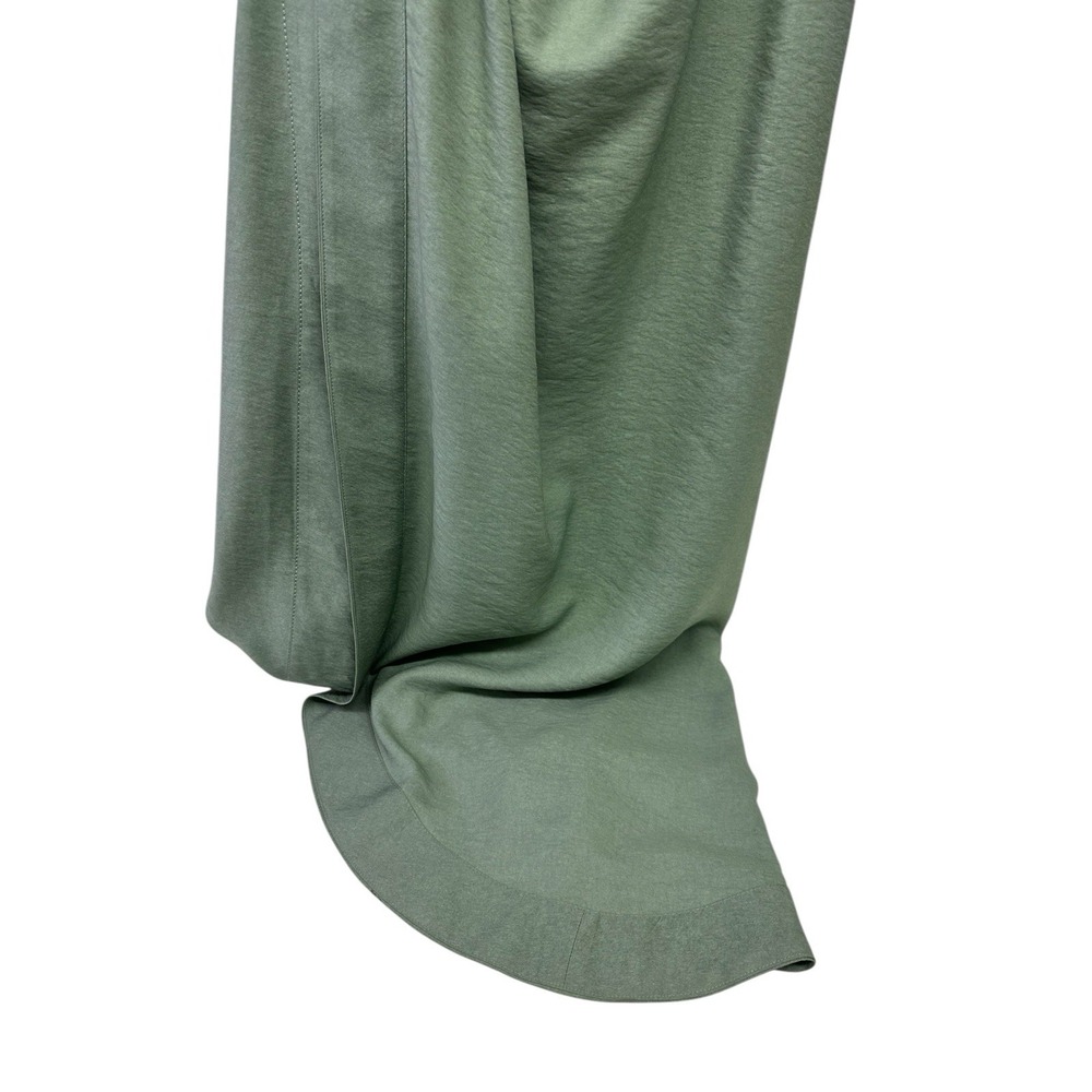 Jacquemus Abanada Draped Embellished Twill Maxi Skirt Euro Size 36 Sage Green - Picture 9 of 15